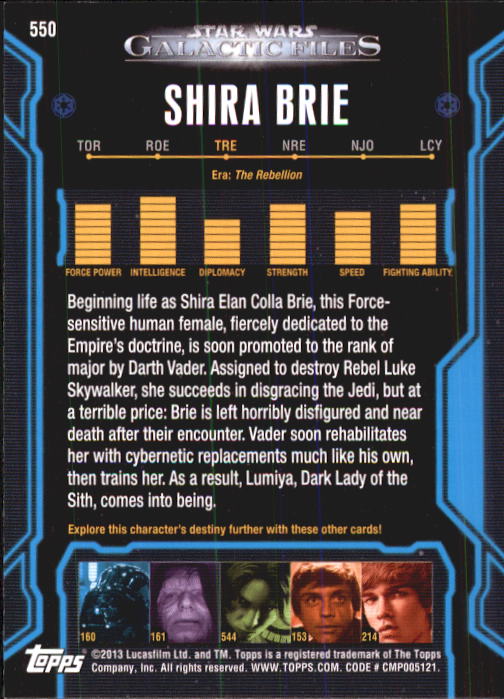 2013 Topps Star Wars Galactic Files 2 Trading Cards Card Pick (Base) - Bild 155 von 319