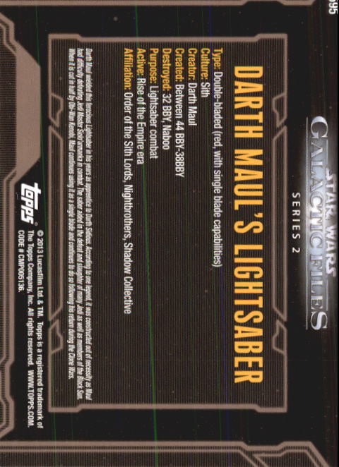 2013 Topps Star Wars Galactic Files 2 Trading Cards Card Pick (Base) - Bild 191 von 319