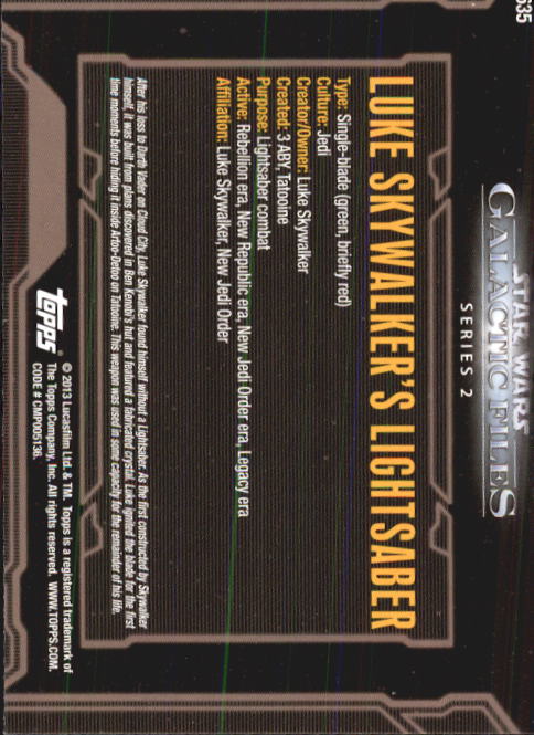 2013 Topps Star Wars Galactic Files 2 Trading Cards Card Pick (Base) - Bild 229 von 319