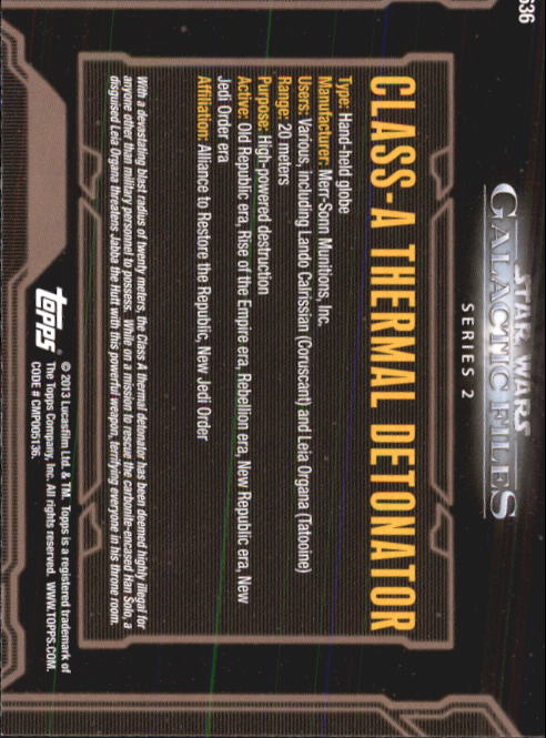2013 Topps Star Wars Galactic Files 2 Trading Cards Card Pick (Base) - Bild 231 von 319