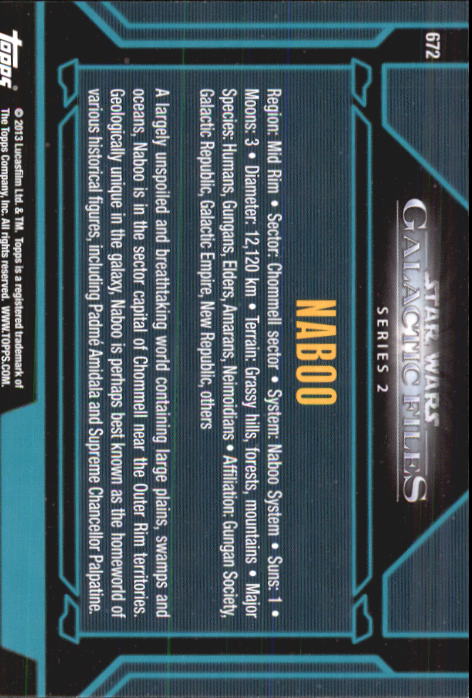 2013 Topps Star Wars Galactic Files 2 Trading Cards Card Pick (Base) - Bild 277 von 319