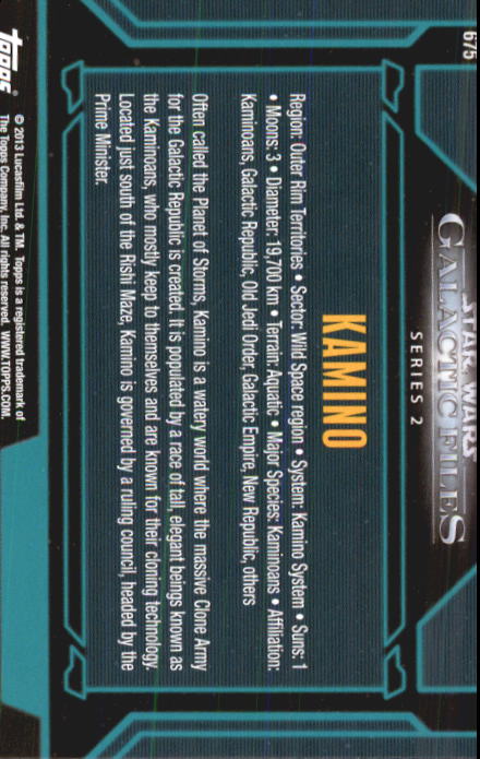 2013 Topps Star Wars Galactic Files 2 Trading Cards Card Pick (Base) - Bild 283 von 319