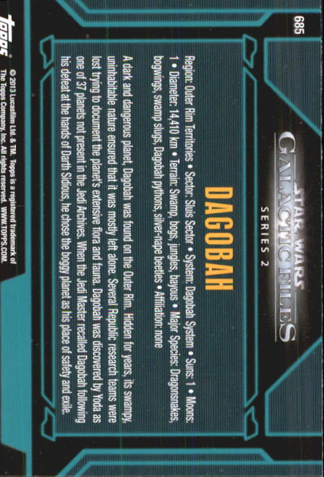 2013 Topps Star Wars Galactic Files 2 Trading Cards Card Pick (Base) - Bild 301 von 319