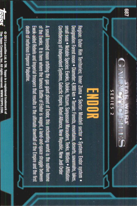 2013 Topps Star Wars Galactic Files 2 Trading Cards Card Pick (Base) - Bild 305 von 319