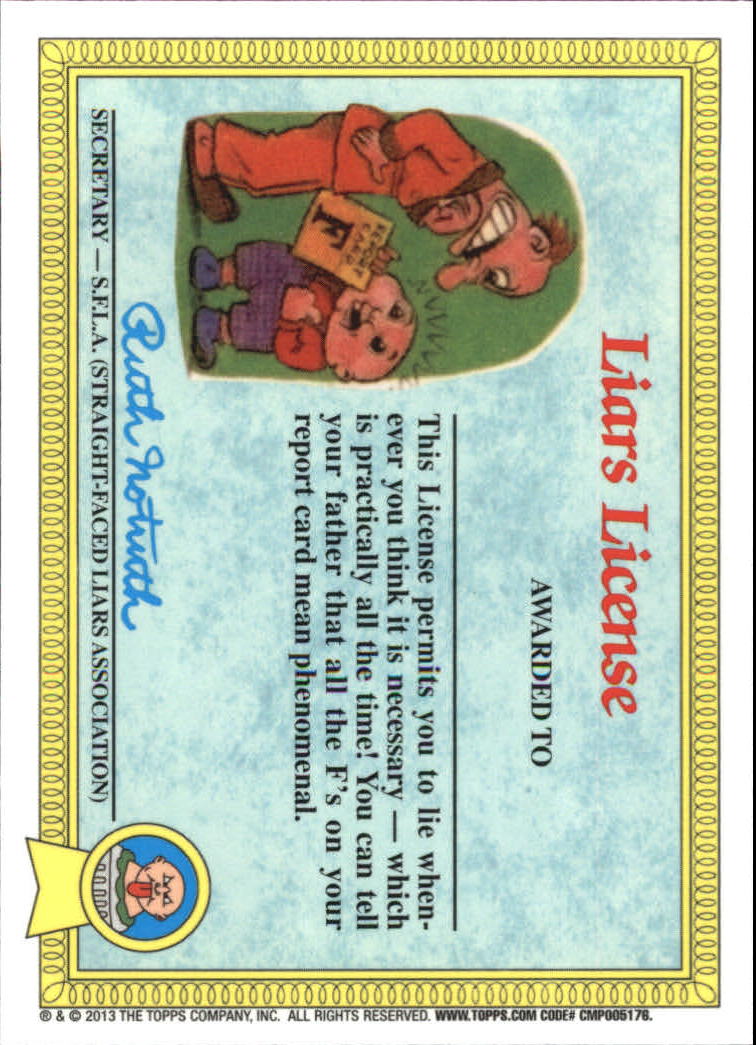 2013 Topps Chrome Garbage Pail Kids Series One #16a Weird Wendy back image