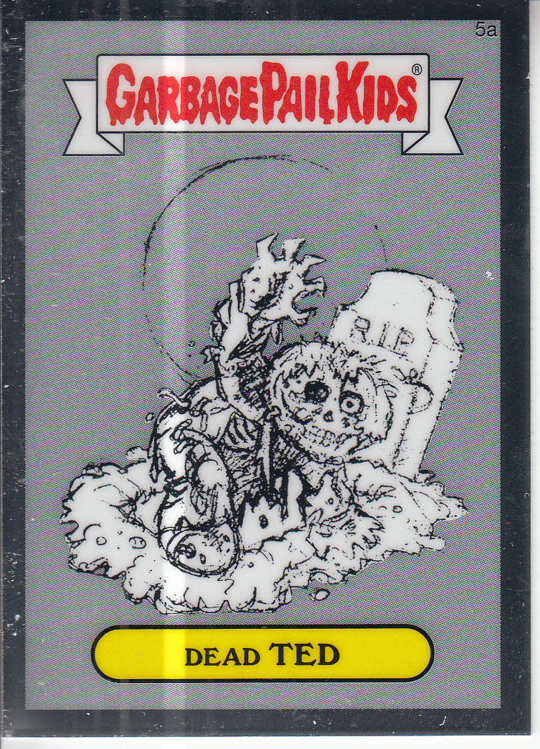 2013 Topps Chrome Garbage Pail Kids Series One Pencil Art #5a Dead