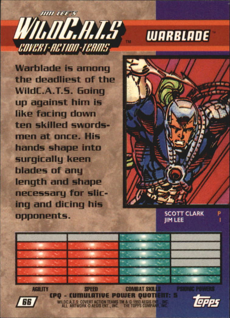 WildC.A.T.s. (1993 Topps) "Main Set" Base Cards #1 to #100