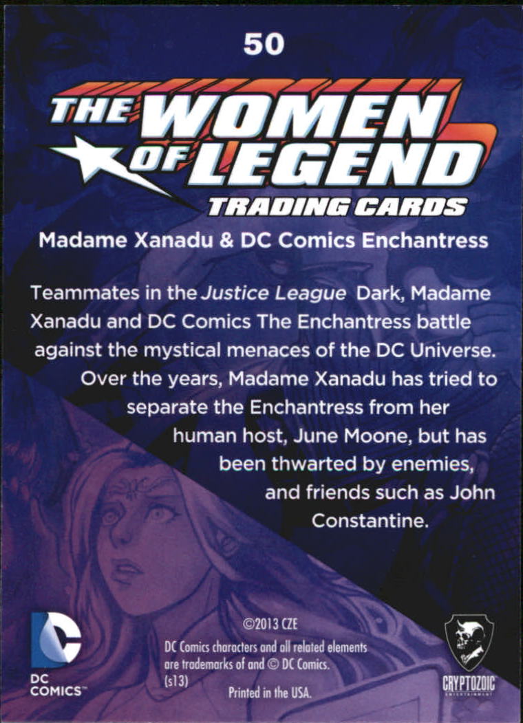 2013 Cryptozoic DC Comics Women of Legend #50 Madame Xanadu/Enchantress back image