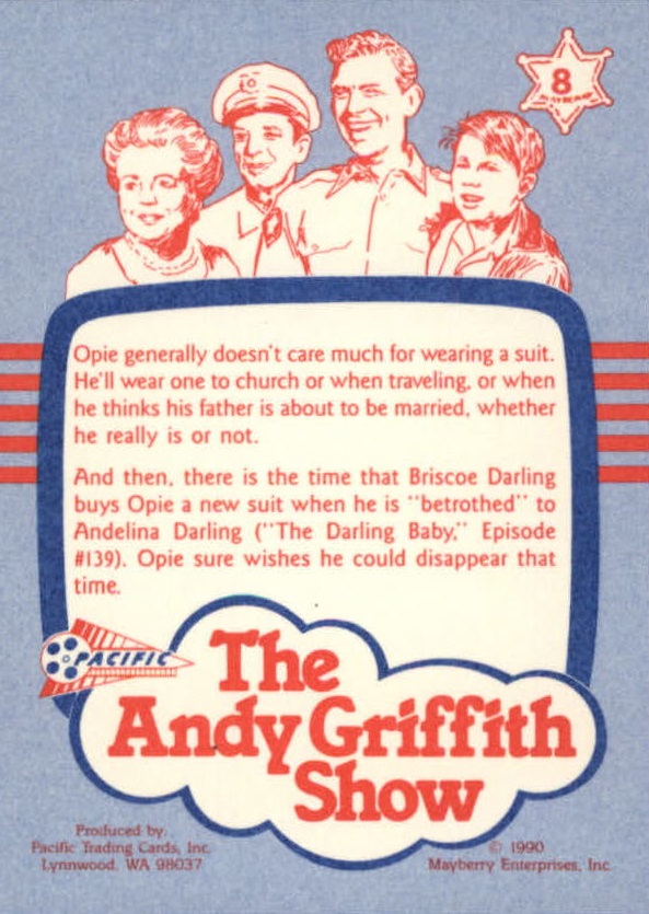 Andy Griffith Show Series One (1990 Pacific) "Main Set" Cards #1 to #110 - Picture 15 of 217