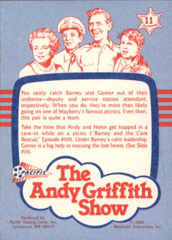 Andy Griffith Show Series One (1990 Pacific) "Main Set" Cards #1 to #110 - Picture 21 of 217