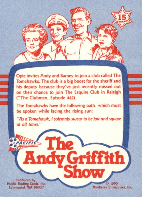 Andy Griffith Show Series One (1990 Pacific) "Main Set" Cards #1 to #110 - Picture 29 of 217