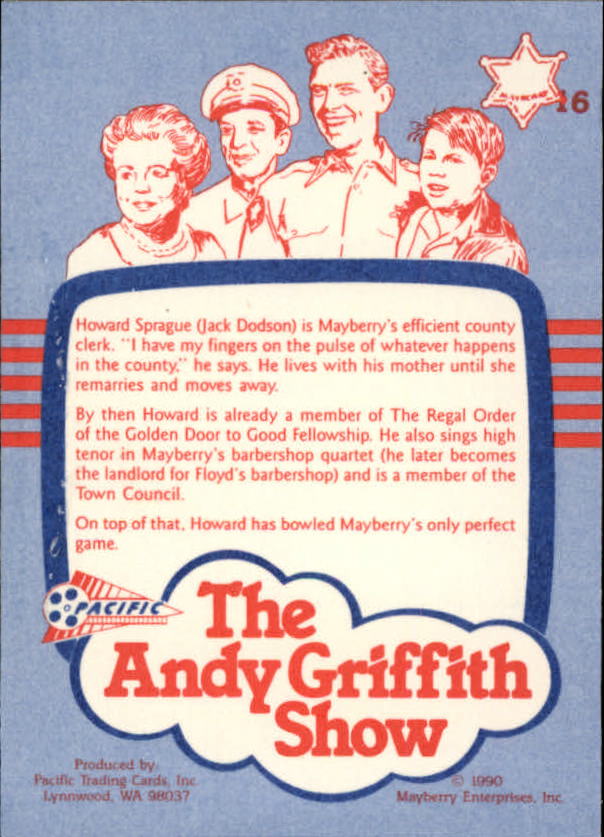 Andy Griffith Show Series One (1990 Pacific) "Main Set" Cards #1 to #110 - Picture 31 of 217