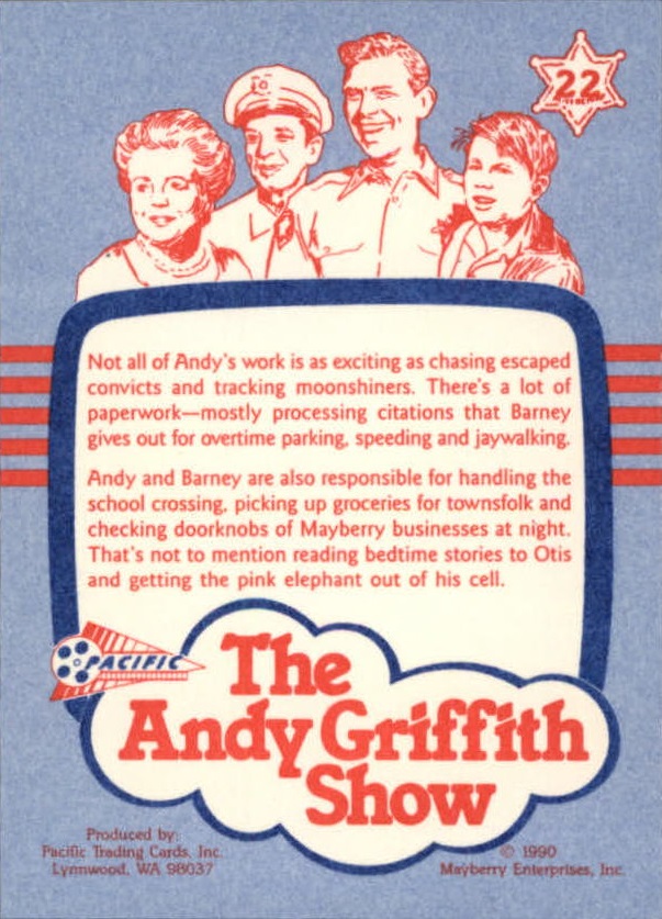 Andy Griffith Show Series One (1990 Pacific) "Main Set" Cards #1 to #110 - Picture 43 of 217