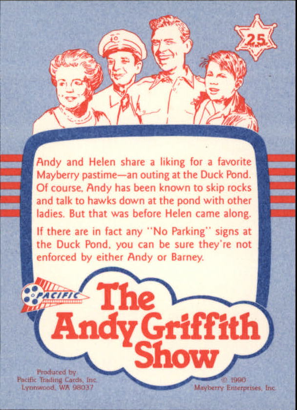 Andy Griffith Show Series One (1990 Pacific) "Main Set" Cards #1 to #110 - Picture 49 of 217