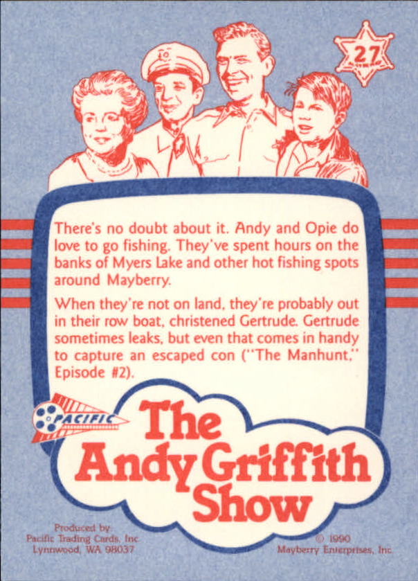 Andy Griffith Show Series One (1990 Pacific) "Main Set" Cards #1 to #110 - Picture 53 of 217