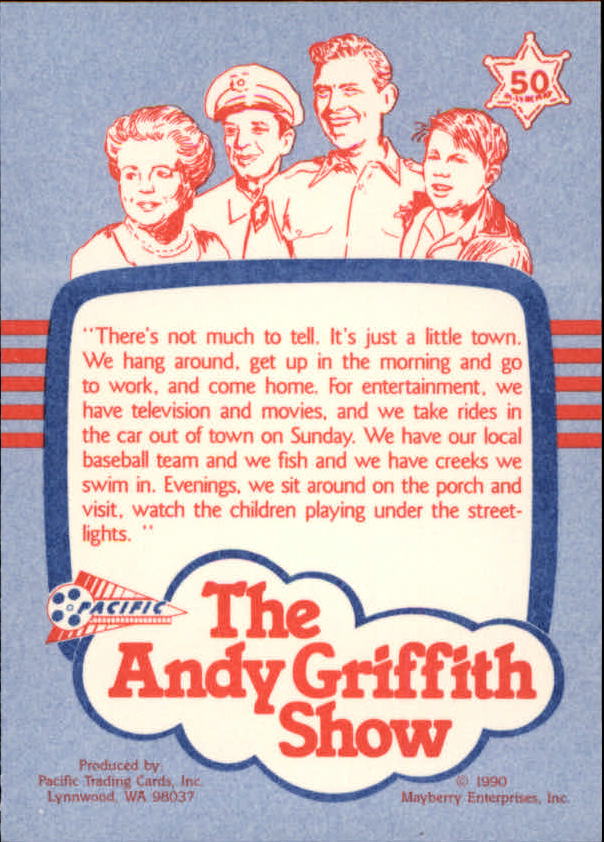 Andy Griffith Show Series One (1990 Pacific) "Main Set" Cards #1 to #110 - Picture 99 of 217