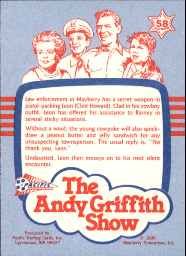 Andy Griffith Show Series One (1990 Pacific) "Main Set" Cards #1 to #110 - Picture 115 of 217