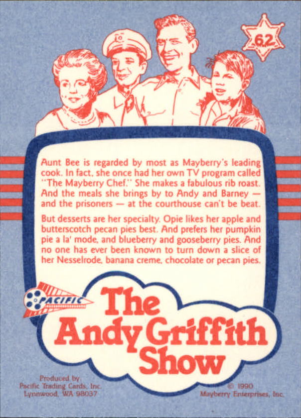 Andy Griffith Show Series One (1990 Pacific) "Main Set" Cards #1 to #110 - Picture 121 of 217