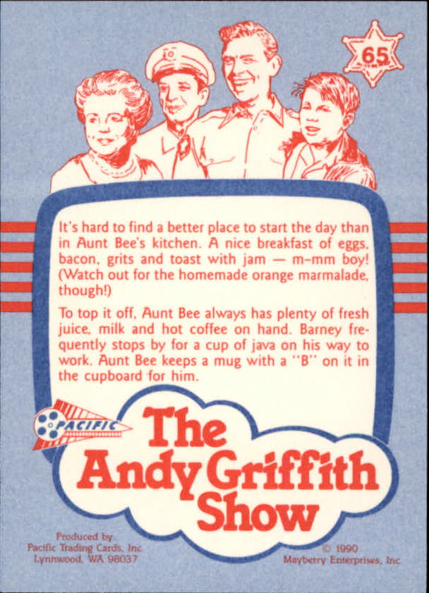 Andy Griffith Show Series One (1990 Pacific) "Main Set" Cards #1 to #110 - Picture 127 of 217