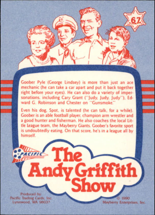 Andy Griffith Show Series One (1990 Pacific) "Main Set" Cards #1 to #110 - Picture 131 of 217