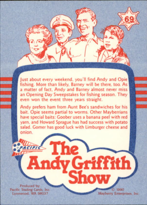 1990-91 Pacific Andy Griffith Show Complete Series #69 A Standing O for Andy back image