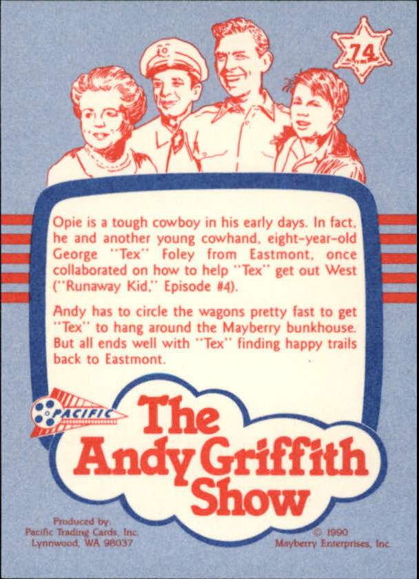 Andy Griffith Show Series One (1990 Pacific) "Main Set" Cards #1 to #110 - Picture 145 of 217