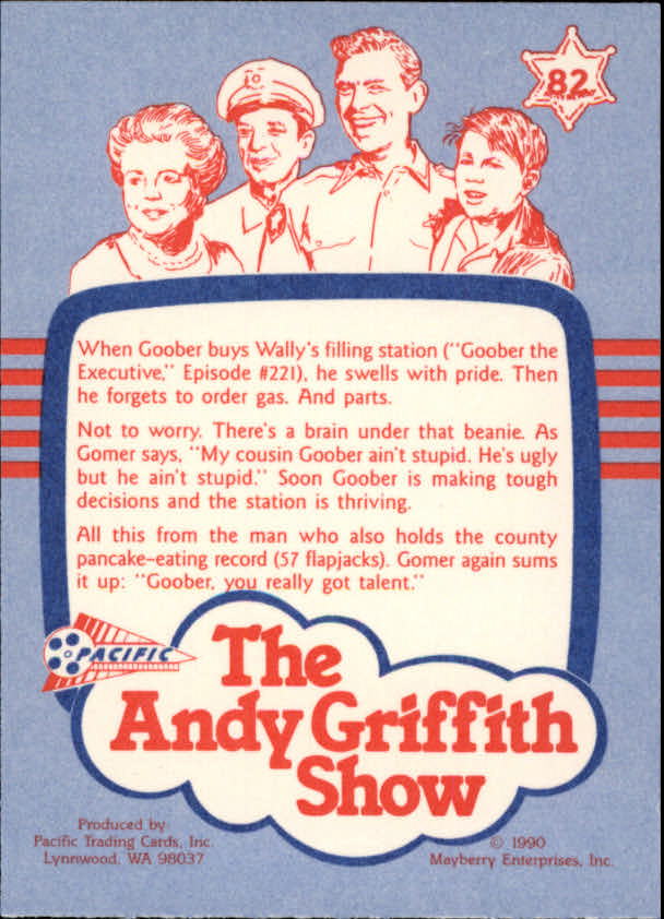 Andy Griffith Show Series One (1990 Pacific) "Main Set" Cards #1 to #110 - Picture 161 of 217