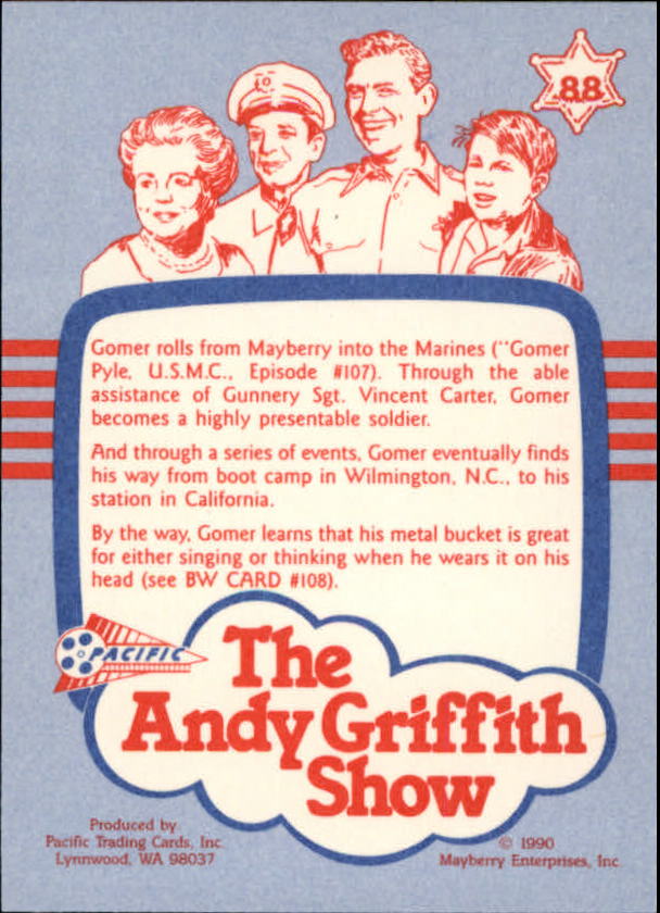 Andy Griffith Show Series One (1990 Pacific) "Main Set" Cards #1 to #110 - Picture 173 of 217