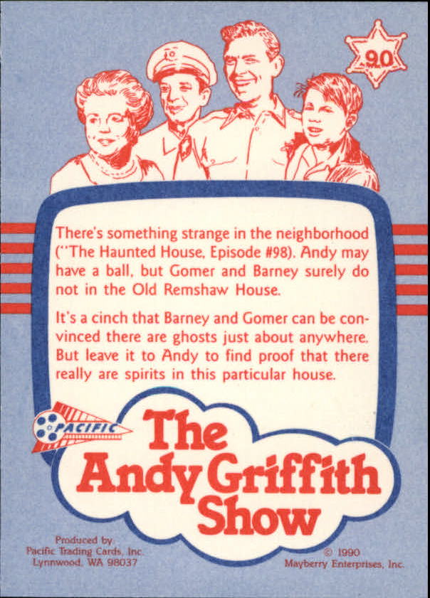 Andy Griffith Show Series One (1990 Pacific) "Main Set" Cards #1 to #110 - Picture 177 of 217