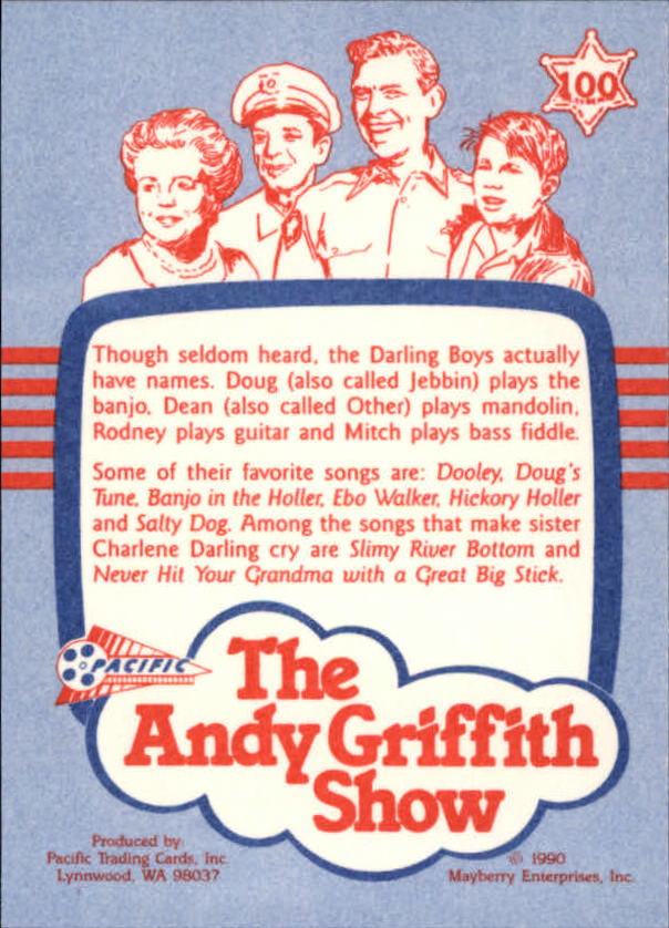 Andy Griffith Show Series One (1990 Pacific) "Main Set" Cards #1 to #110 - Picture 197 of 217