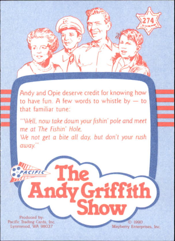 Andy Griffith Show Series Three (1991 Pacific) "Main Set" Cards #221 to #330