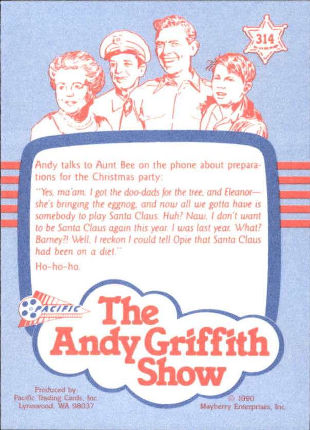 Andy Griffith Show Series Three (1991 Pacific) "Main Set" Cards #221 to #330