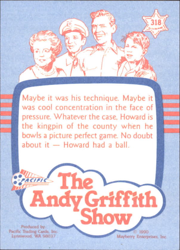 Andy Griffith Show Series Three (1991 Pacific) "Main Set" Cards #221 to #330