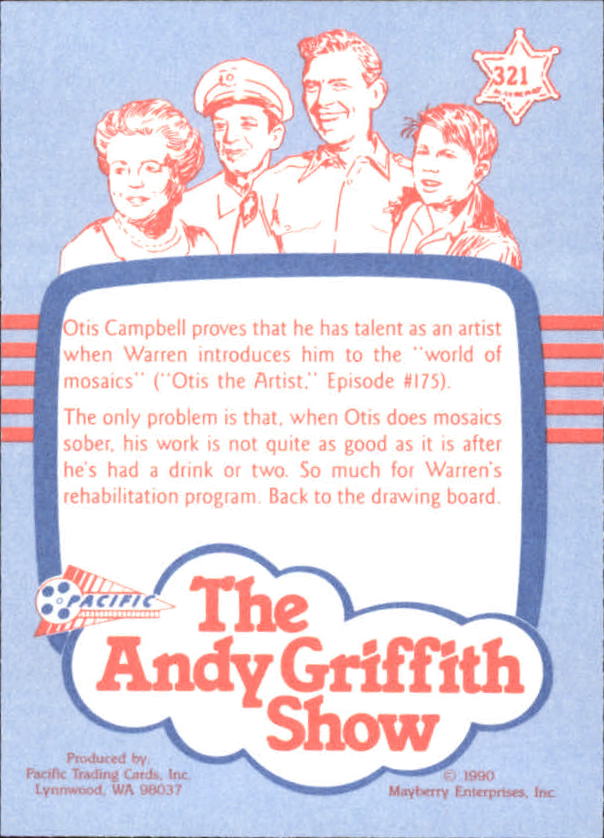 Andy Griffith Show Series Three (1991 Pacific) "Main Set" Cards #221 to #330