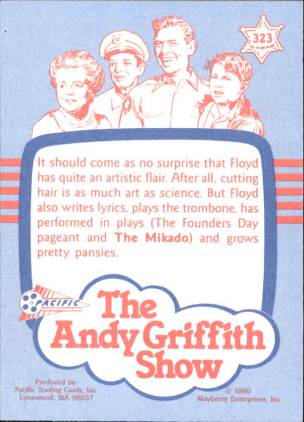 Andy Griffith Show Series Three (1991 Pacific) "Main Set" Cards #221 to #330