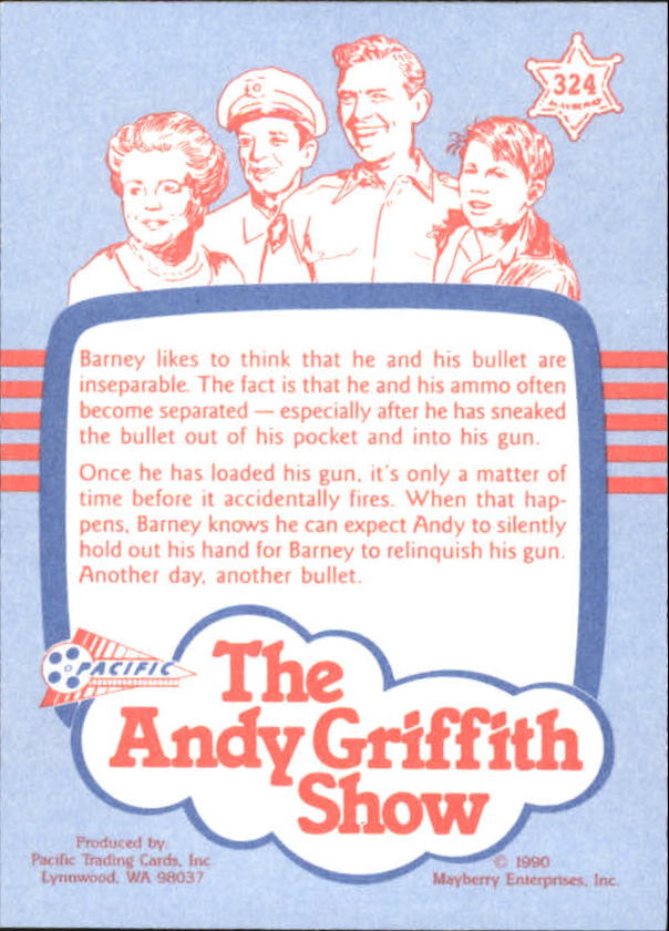 Andy Griffith Show Series Three (1991 Pacific) "Main Set" Cards #221 to #330