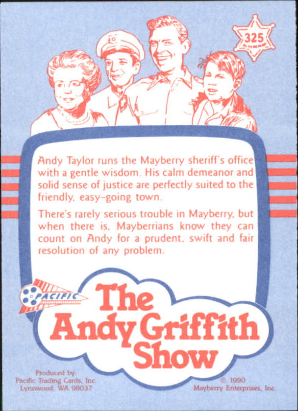 Andy Griffith Show Series Three (1991 Pacific) "Main Set" Cards #221 to #330