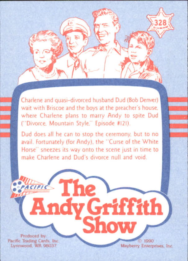 Andy Griffith Show Series Three (1991 Pacific) "Main Set" Cards #221 to #330