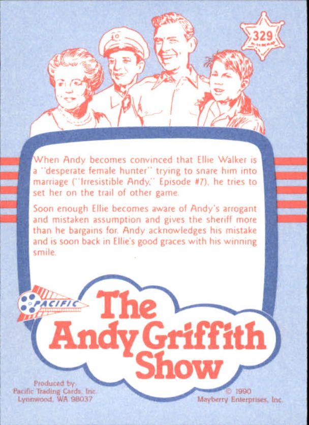 Andy Griffith Show Series Three (1991 Pacific) "Main Set" Cards #221 to #330