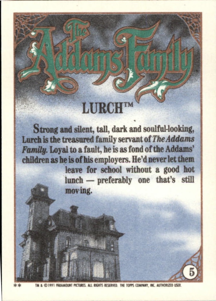 1991 Topps The Addams Family "Main Set" Base Cards