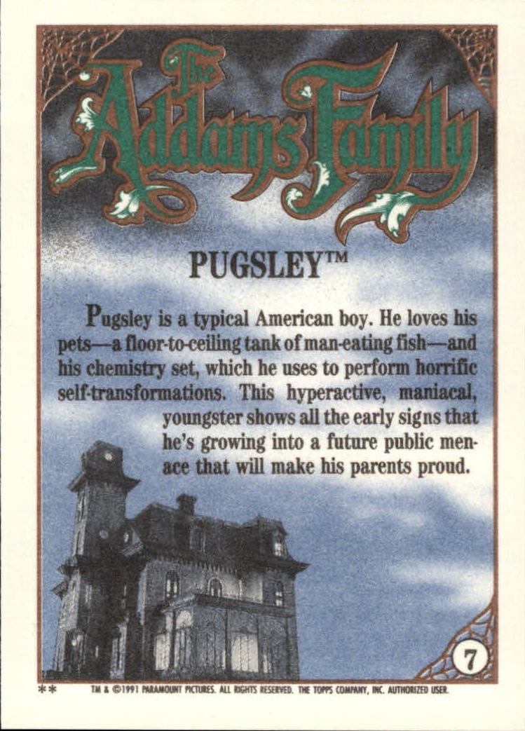 1991 Topps The Addams Family "Main Set" Base Cards