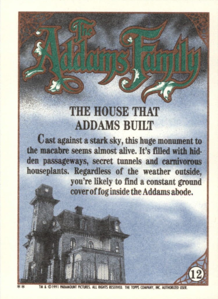 1991 Topps The Addams Family "Main Set" Base Cards