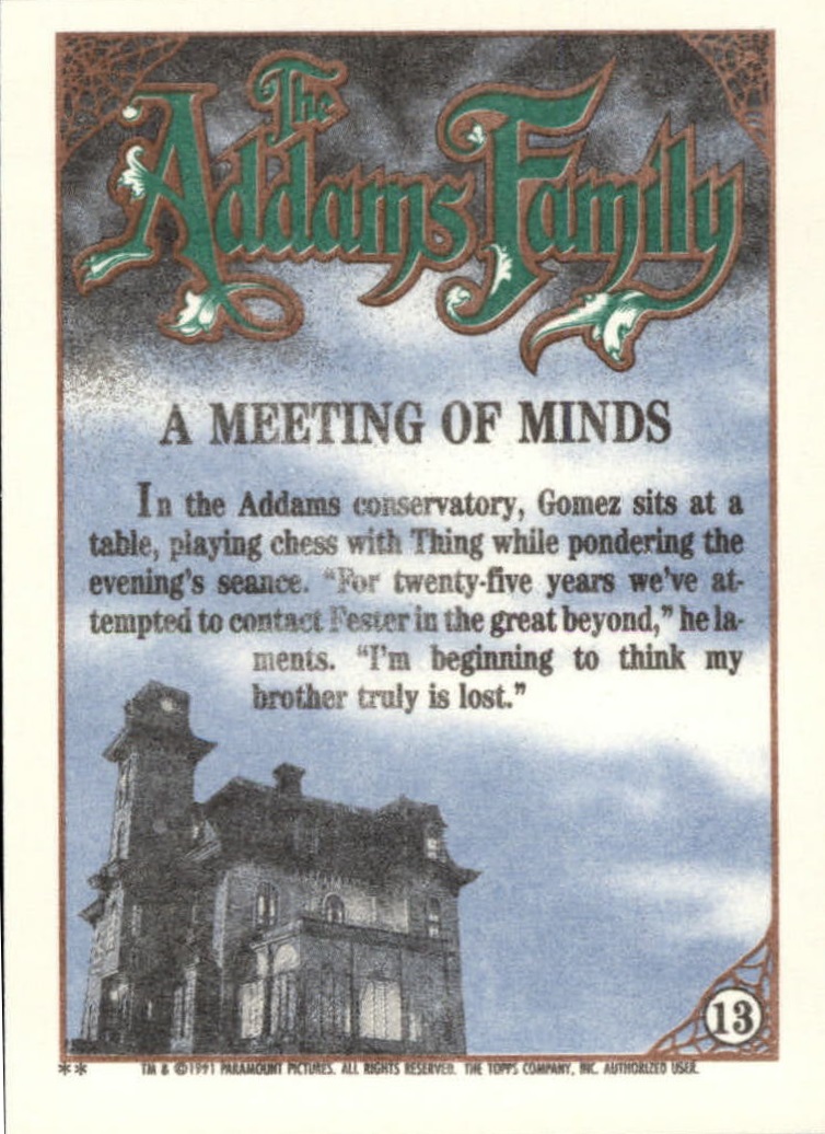 1991 Topps The Addams Family "Main Set" Base Cards