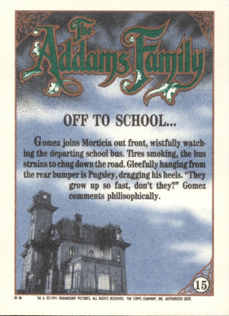 1991 Topps The Addams Family "Main Set" Base Cards