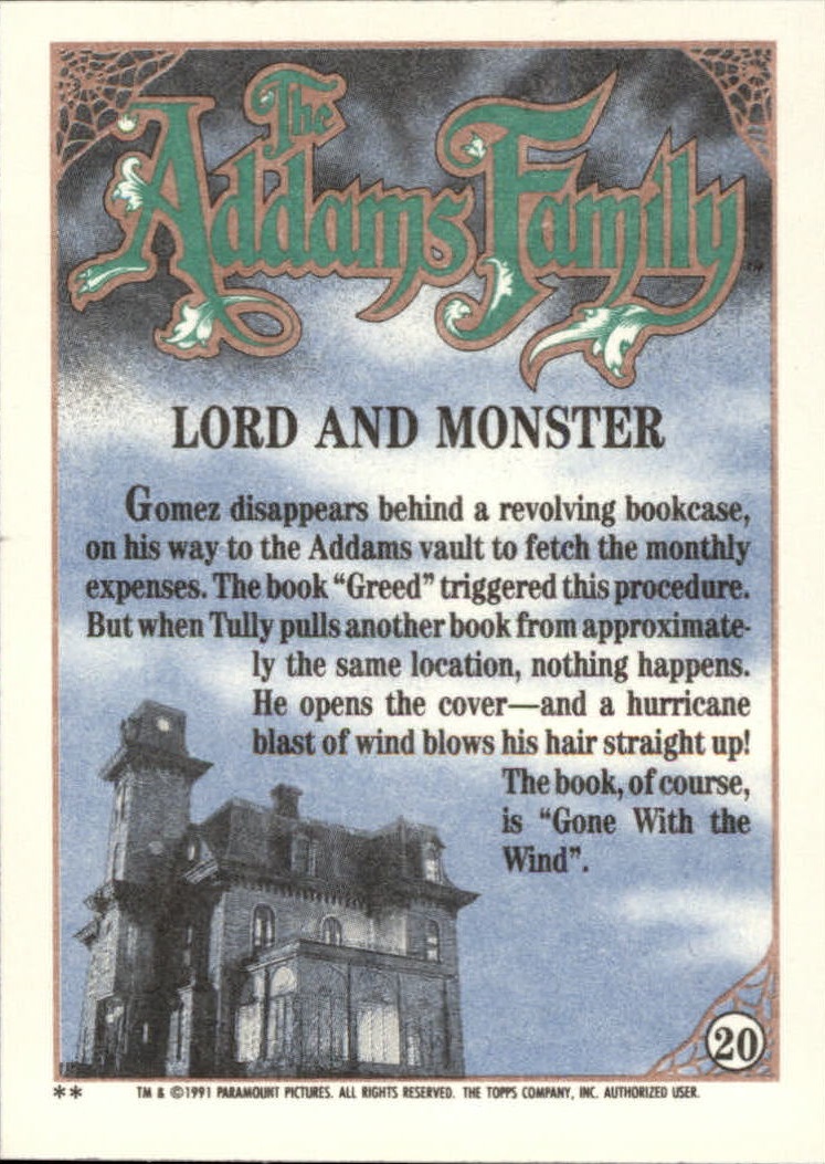 1991 Topps The Addams Family "Main Set" Base Cards