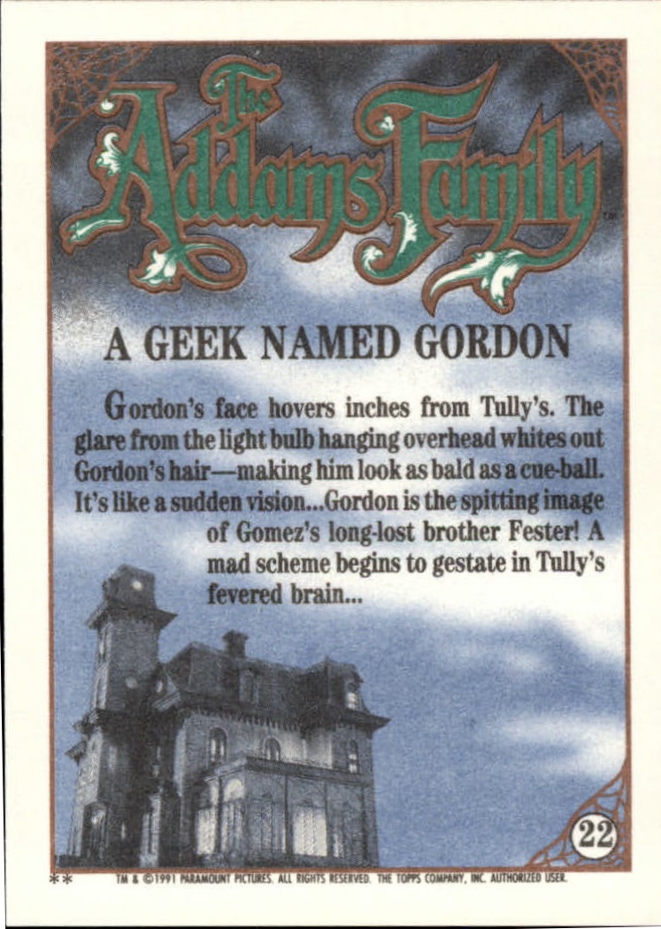 1991 Topps The Addams Family "Main Set" Base Cards