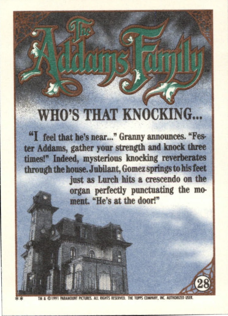 1991 Topps The Addams Family "Main Set" Base Cards