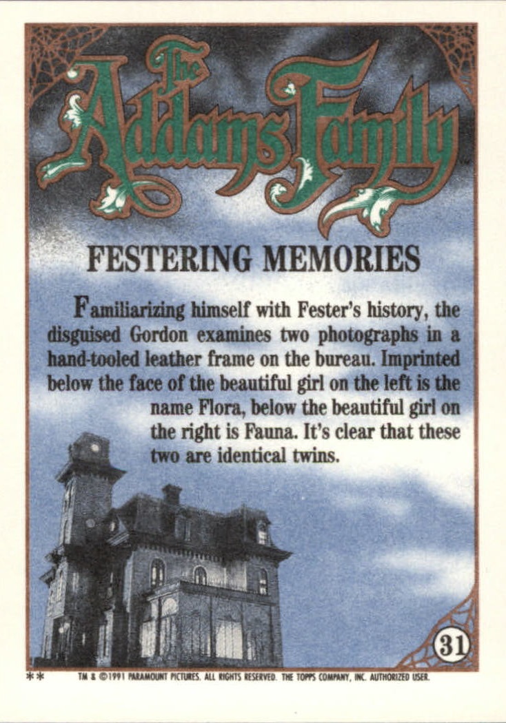 1991 Topps The Addams Family "Main Set" Base Cards