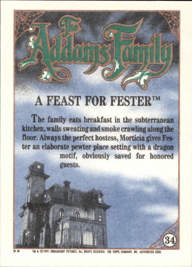 1991 Topps The Addams Family "Main Set" Base Cards