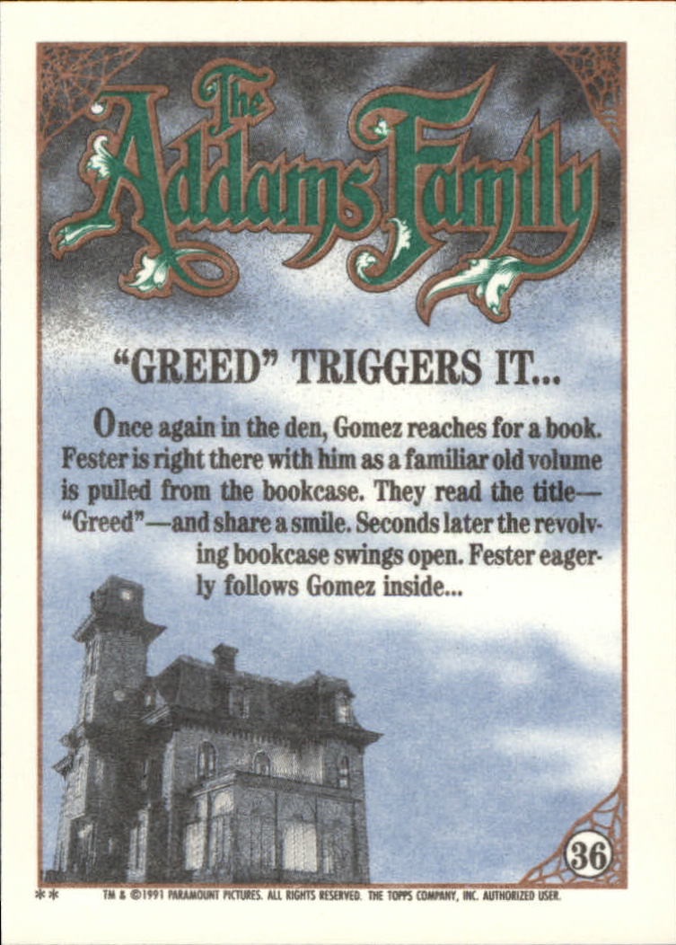 1991 Topps The Addams Family "Main Set" Base Cards